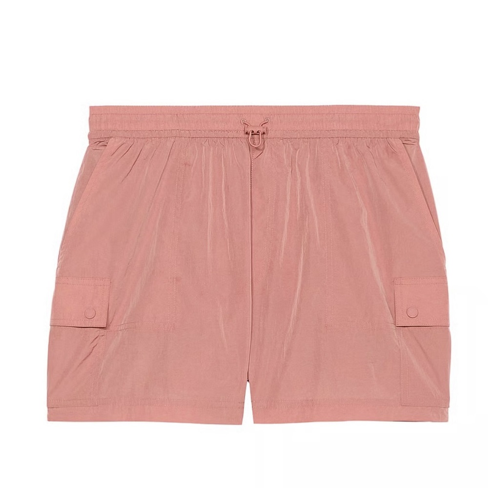 NWT PINK VS Satin Parachute Cargo Shorts - Picture 3 of 14